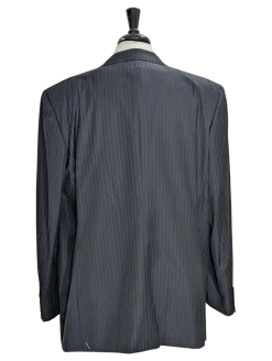 Canali Navy Pinstriped 100% Wool 2 Button Suit 52L