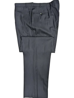 Canali Navy Pinstriped 100% Wool 2 Button Suit 52L