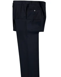 Canali Pinstripe Dark Blue Peak Lapel Slim Fit Wool 1-Button Suit 46R