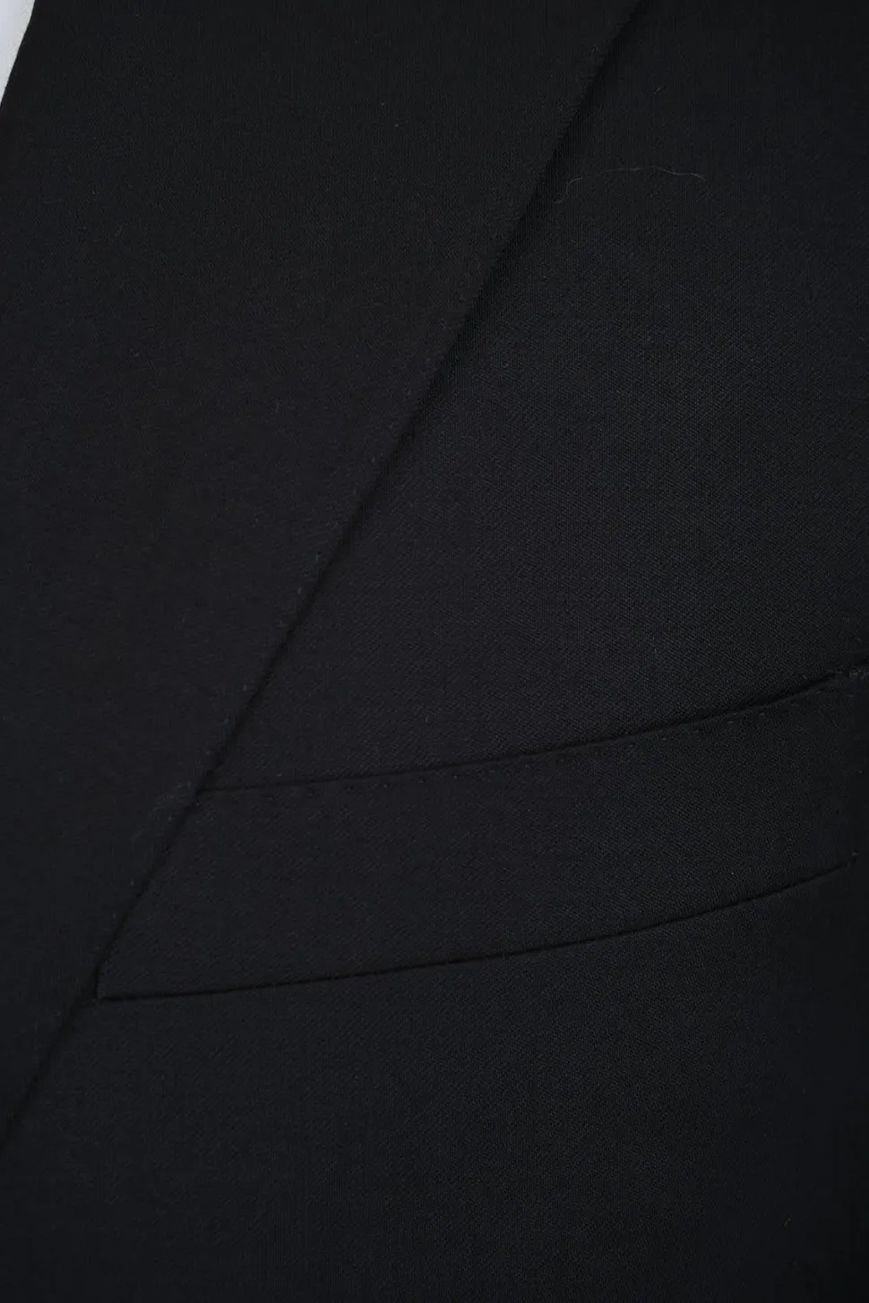 Canali Solid Black 100% Wool 2 Button Suit 46L