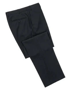 Canali 1934 Solid Black Wool Modern Fit Notch Lapel 2 Button Suit