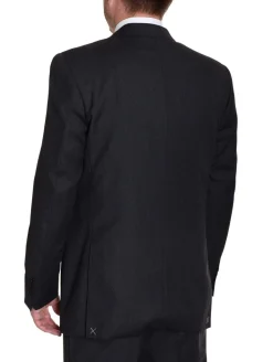 Canali Solid Charcoal 3-Button 100% Wool Suit 38S