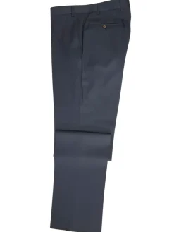 Canali Solid Dark Blue 100% Wool 2 Button Suit 38R