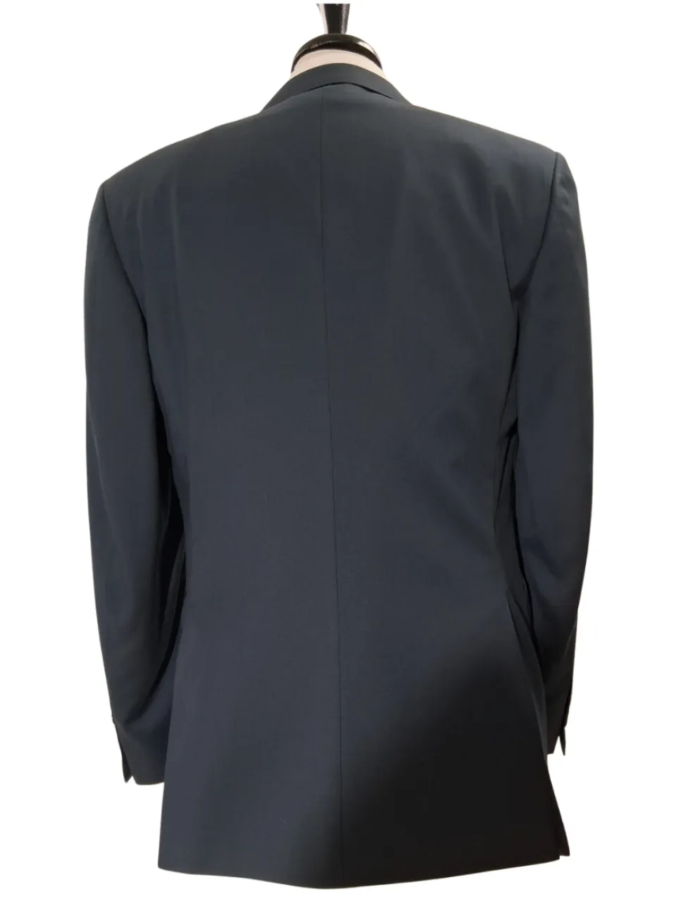 Canali Solid Dark Blue 100% Wool 2 Button Suit 38R