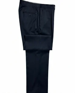 Canali Solid Dark Navy Modern Fit Notch Lapel Canvassed Wool 2-Button Suit 38R