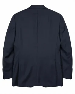 Canali Solid Dark Navy Modern Fit Notch Lapel Canvassed Wool 2-Button Suit 38R
