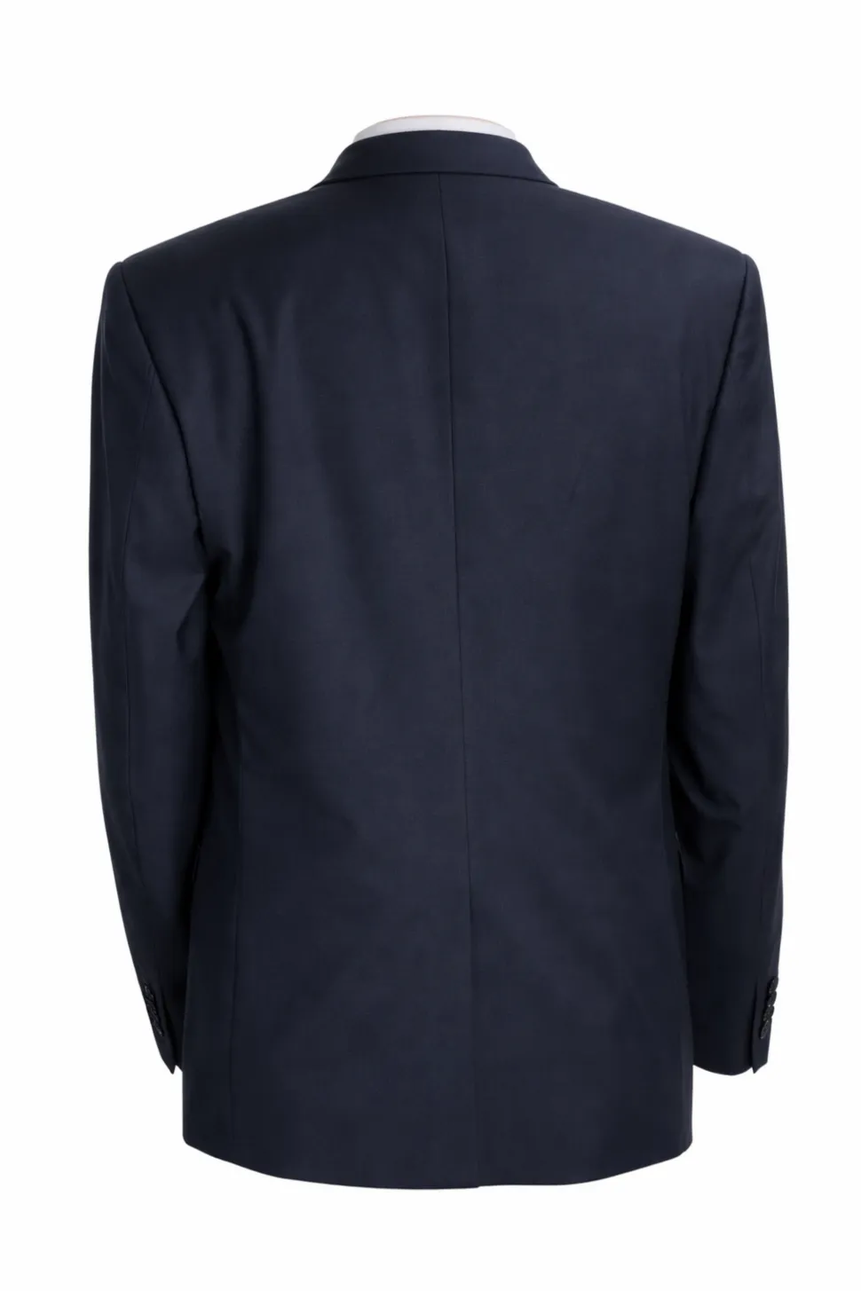 Canali Solid Dark Navy With Black Satin Peak Lapel Slim Fit 2-Button Tuxedo 46R