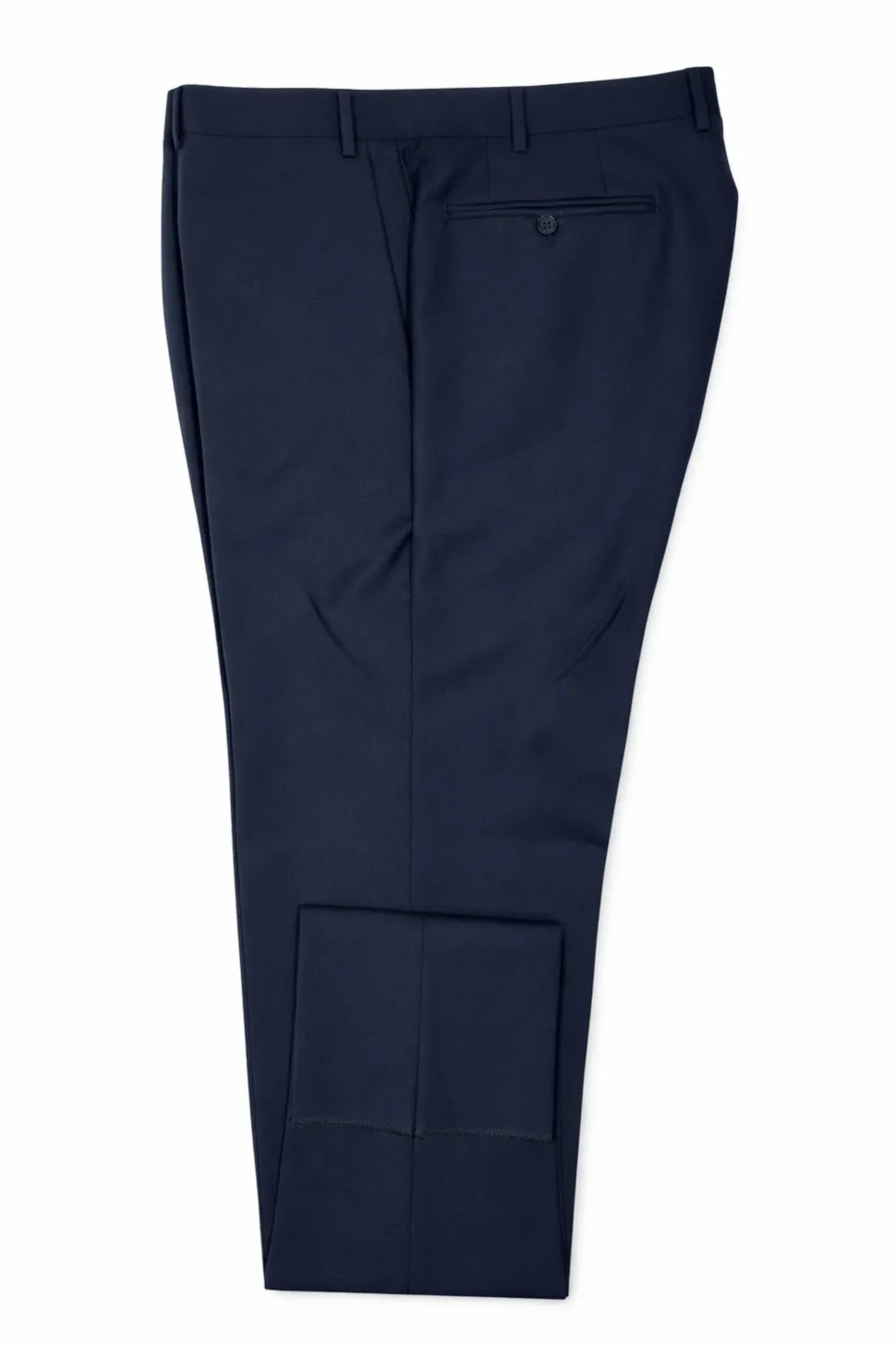 Canali Solid Dark Navy With Black Satin Peak Lapel Slim Fit 2-Button Tuxedo 46R