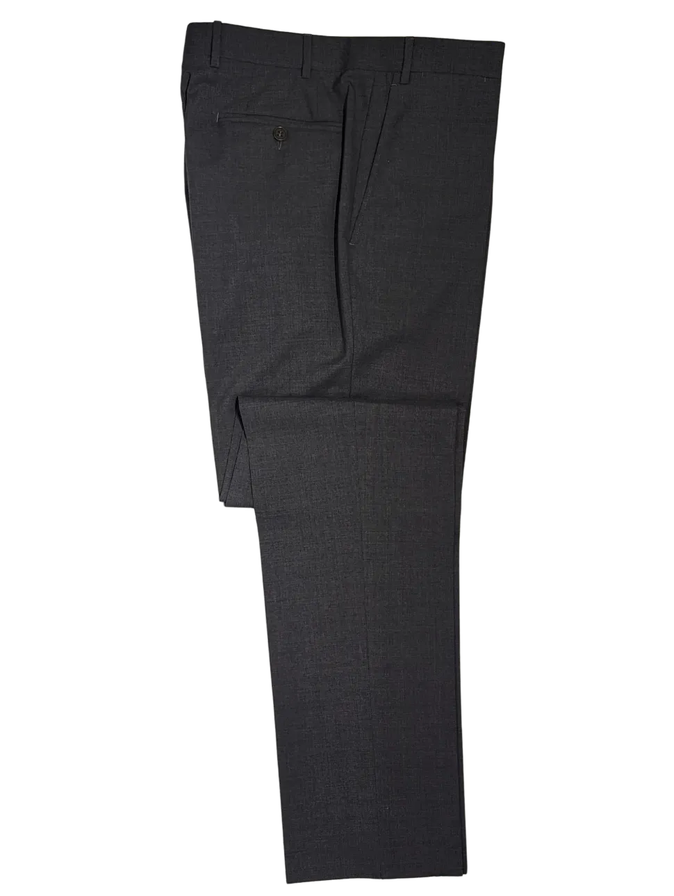 Canali Solid Gray 100% Wool Suit 48R