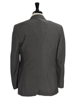 Canali Solid Gray 100% Wool Suit 48R