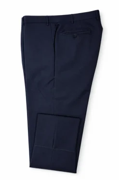 Canali Solid Midnight Blue With Black Satin Shawl Lapel Slim Fit 1-Button Wool Tuxedo 46R