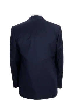 Canali Solid Navy Slim Fit Shawl Lapel Wool 3-Piece Suit 38R