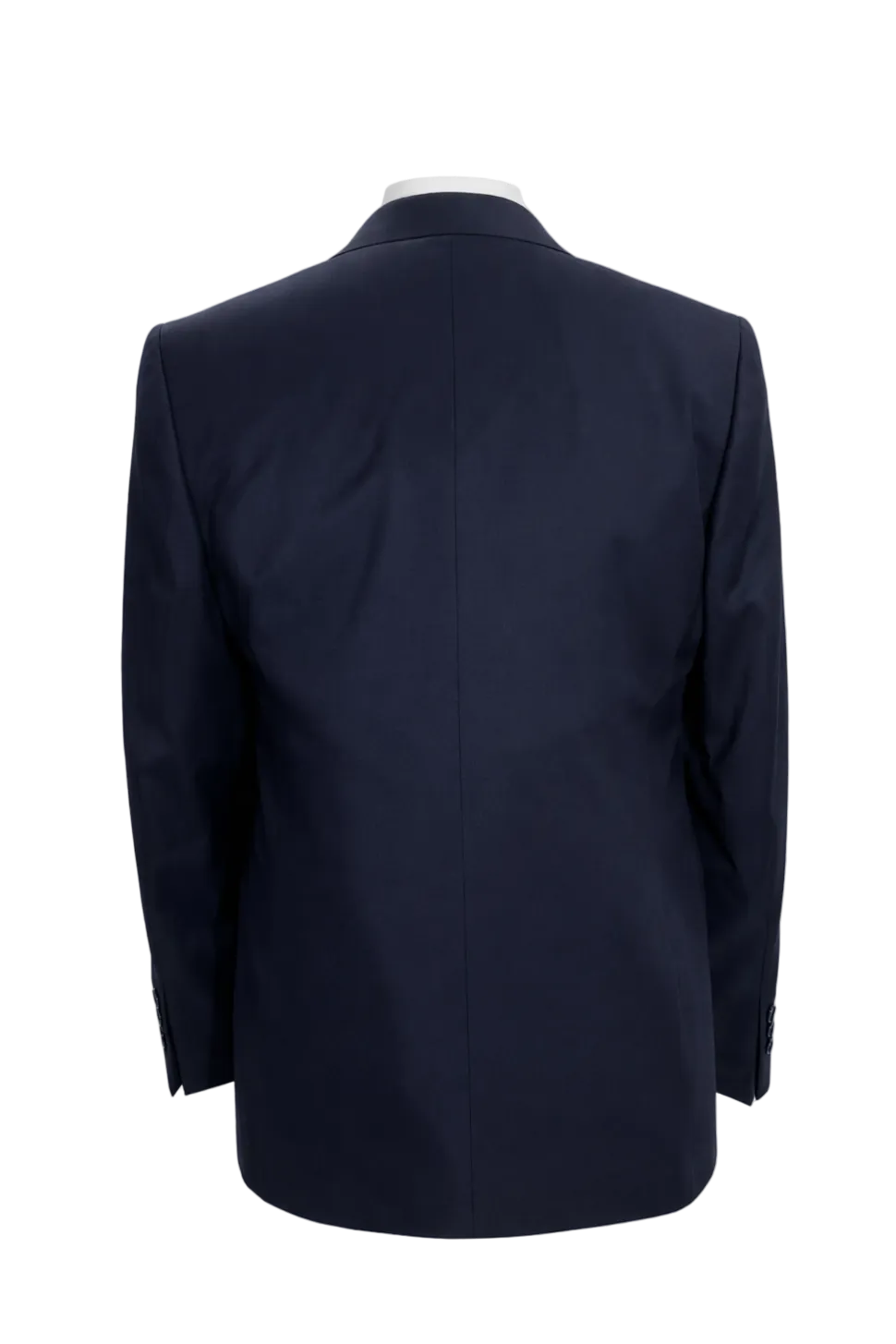 Canali Solid Navy Slim Fit Shawl Lapel Wool 3-Piece Suit 38R