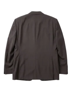 Canuti By Steven Land Mens Solid Brown Classic Fit Notch Lapel 2-Button Wool Suit