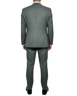 Canuti Green Houndstooth Modern Fit Peak Lapels Double Breasted Suit