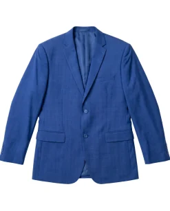 Caravelli Blue Plaid Notch Lapel Slim Fit 2-Button Suit
