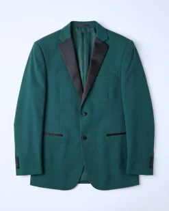 Caravelli Emerald Green Slim Fit Satin Notch Lapel 2-Button Tuxedo Suit