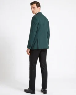 Caravelli Emerald Green Slim Fit Satin Notch Lapel 2-Button Tuxedo Suit