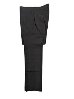 Caravelli Mens Black Plaid Slim Fit 2-Button Suit
