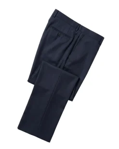 Cardeliano Navy Blue Textured Slim Fit Notch Lapel Wool 2-Button Suit