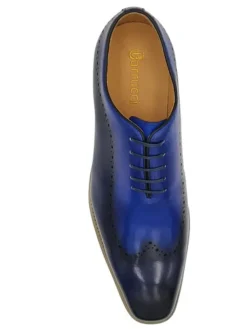 Carrucci Mens Black Grey Two Tone Lace-up Oxford Leather Dress Shoes