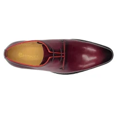 Carrucci Mens Burgundy Lace-up Oxford Leather Dress Shoes With Lug Sole