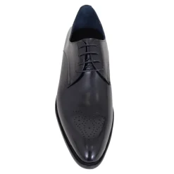 Carrucci Men's Genuine Leather Black Lace Up Oxford Brogues Dress Shoes