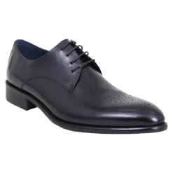 Carrucci Men's Genuine Leather Black Lace Up Oxford Brogues Dress Shoes
