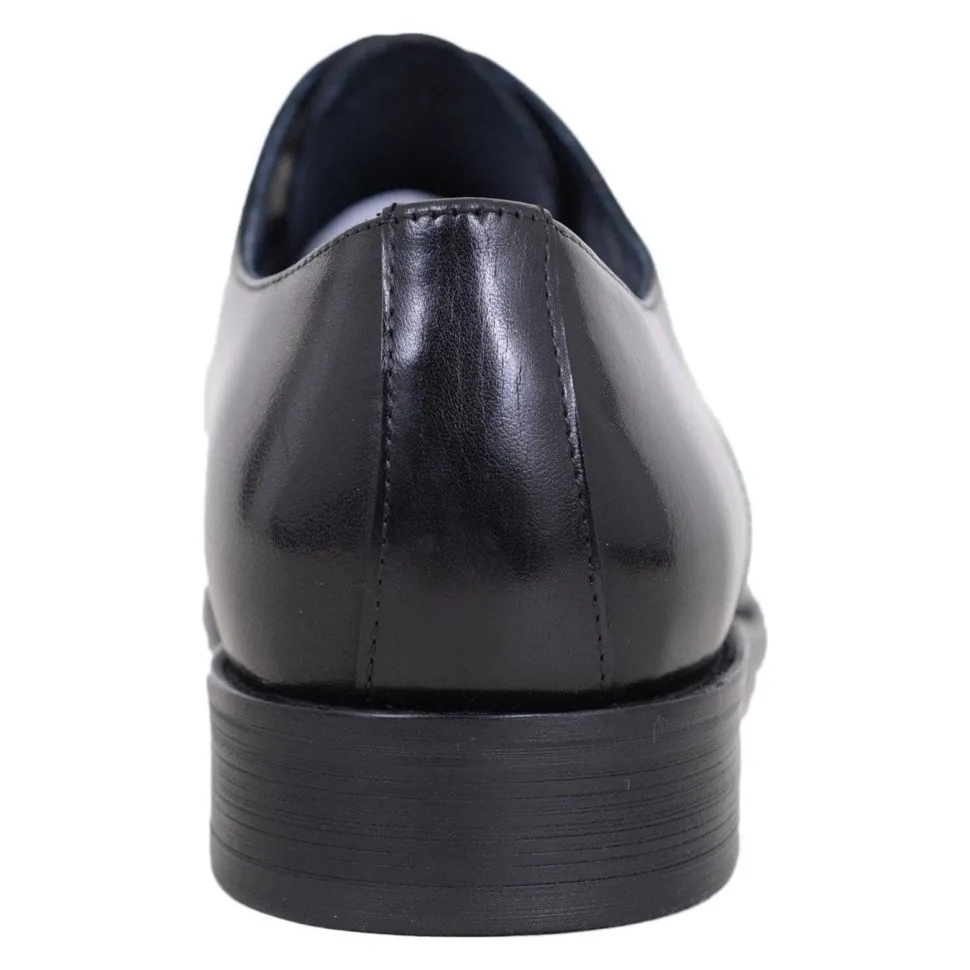 Carrucci Men's Genuine Leather Black Lace Up Oxford Brogues Dress Shoes