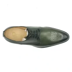 Carrucci Men's Genuine Leather Olive Green Lace Up Oxford Dress Shoes