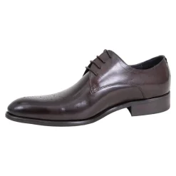 Carrucci Men's Genuine Leather Brown Lace Up Oxford Brogues Dress Shoes