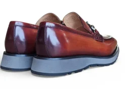 Carrucci Whisky Brown Full Grain Leather Horsebit Hybrid Sole Loafers