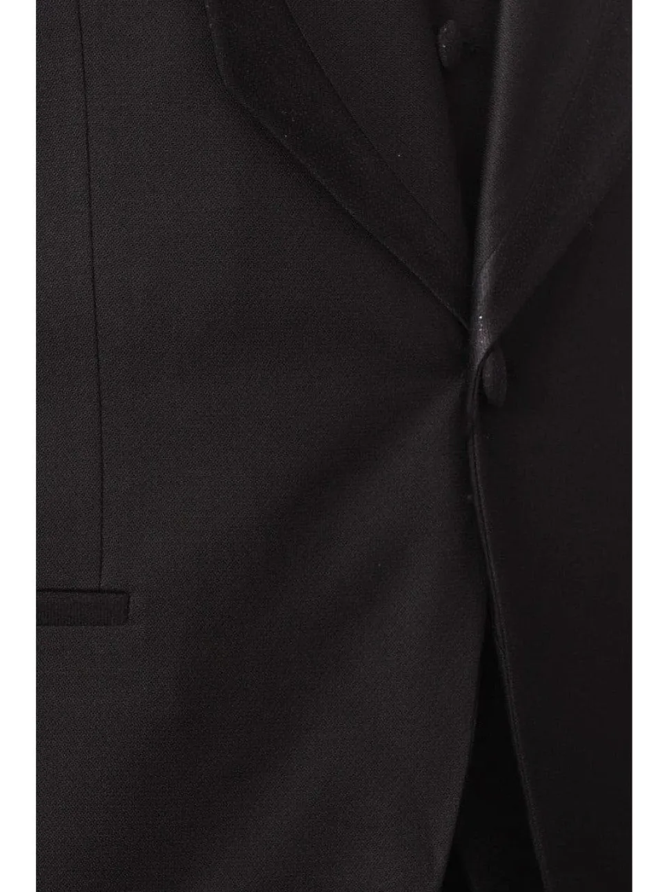 Cemden Mens Slim Fit Solid Black 1-button 3-piece Tuxedo Suit With Shimmer Lapel