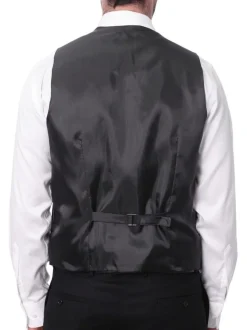 Cemden Mens Slim Fit Solid Black 1 Button 3 Piece Tuxedo Suit With Shawl Lapels