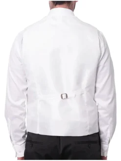 Cemden Mens Slim Fit Solid White 1-button 3 Piece Tuxedo Suit With Shawl Lapels