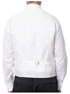 Cemden Mens Slim Fit Solid White 1-button 3 Piece Tuxedo Suit With Peak Lapels