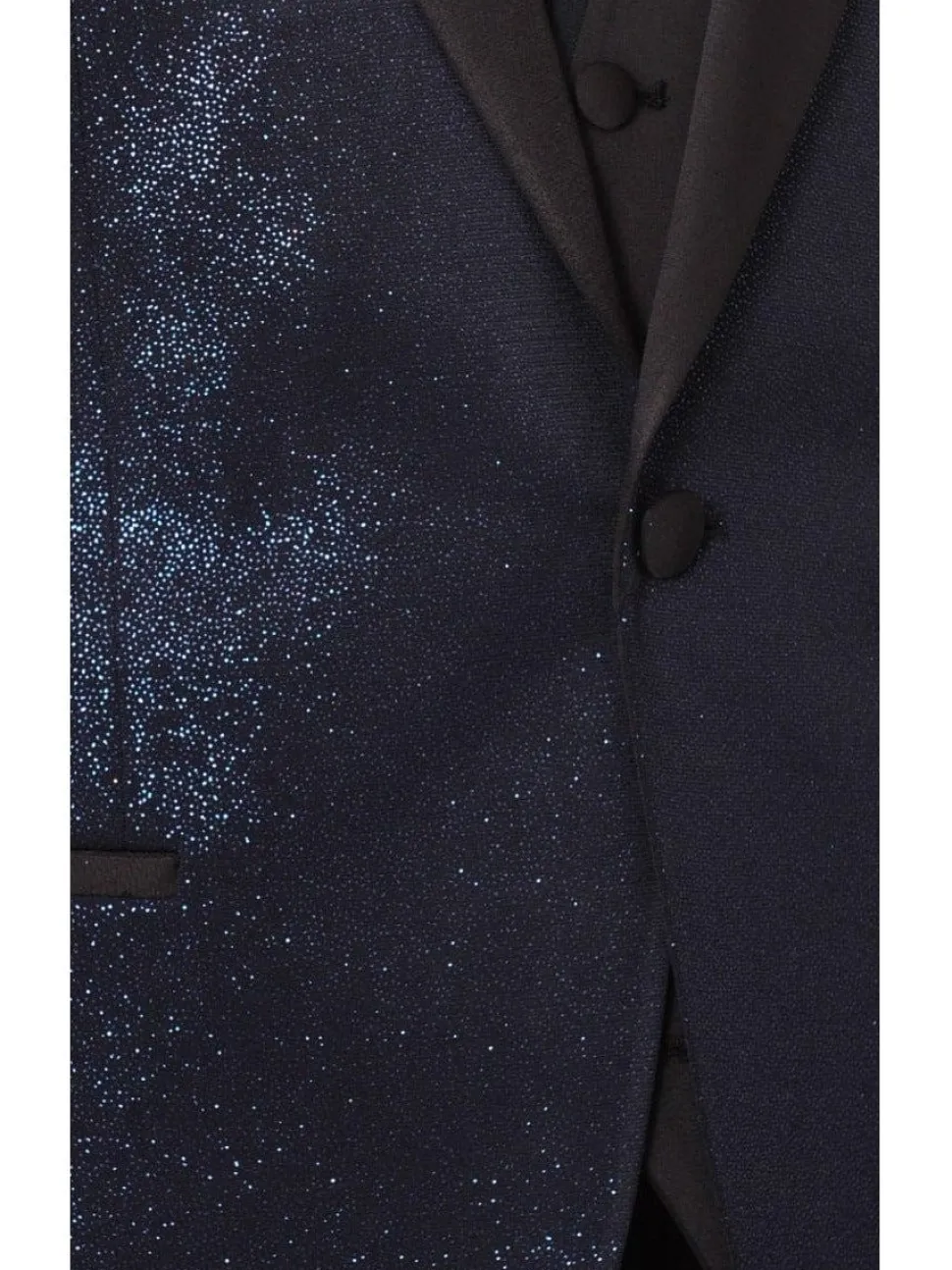Cemden Mens Solid Blue Shimmer 3 Piece One Button Tuxedo Suit