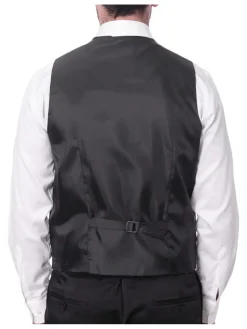 Cemden Mens Solid Blue Shimmer 3 Piece One Button Tuxedo Suit
