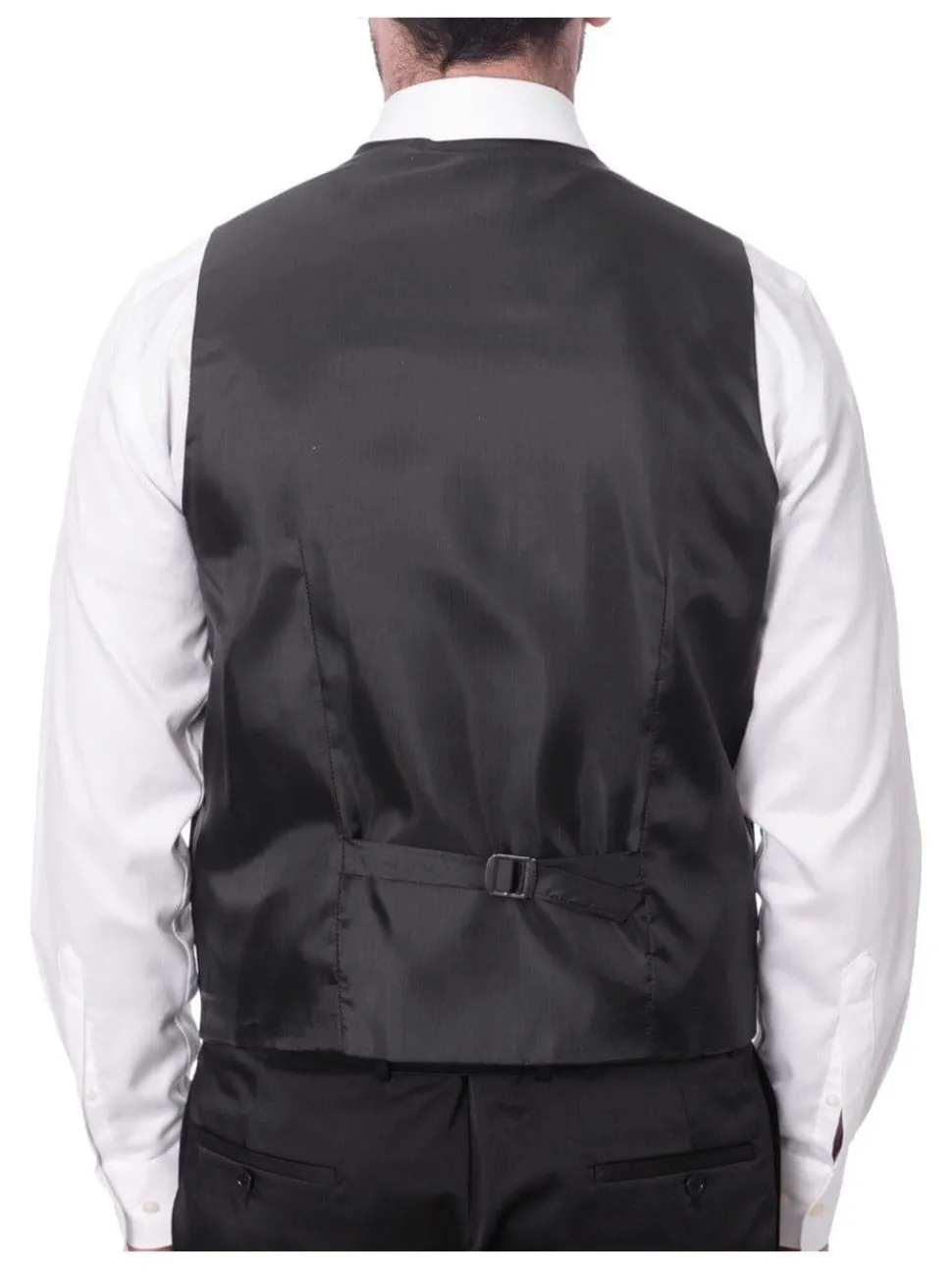 Cemden Mens Solid Blue Shimmer 3 Piece One Button Tuxedo Suit