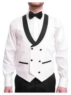 Cemden Slim Fit Textured White One Button Three Piece Tuxedo Suit