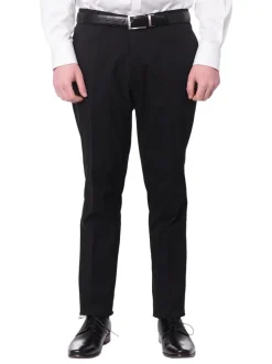 Cengizhan Baybars Men's Solid Red Slim Fit Tuxedo Suit With Black Shawl Lapels