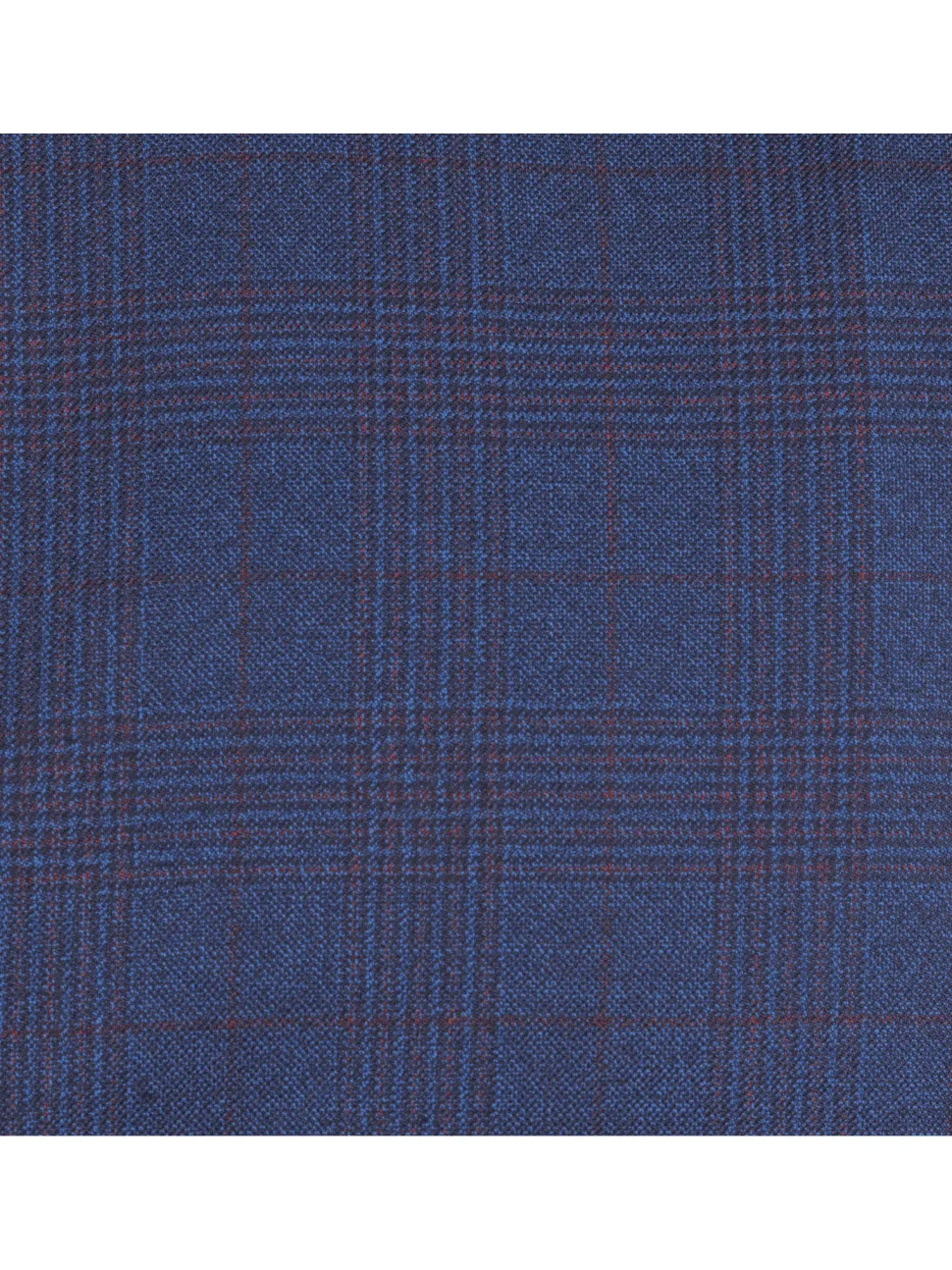 Centrion Mens Blue Plaid Regular Fit 100% Wool 2 Button Suit