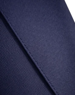 Centrion Mens Navy Blue Birdseye Classic Fit Notch Lapels 2 Button Wool Suit