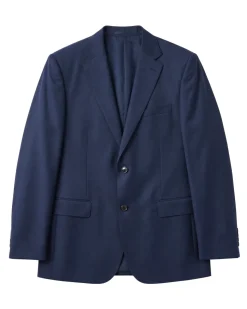 Centrion Men's Navy Blue Tonal Plaid Classic Fit 2-Button Wool Suit
