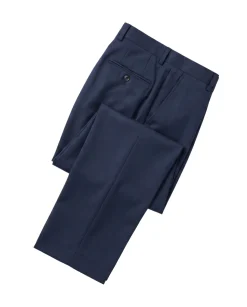 Centrion Navy Blue Classic Fit Notch Lapel Wool 2 button Suit
