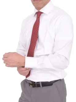 Christopher Morris Extra Slim Fit Cotton Non-Iron White French Cuff Dress Shirt