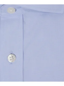 Christopher Morris Mens Blue Cotton Stretch Classic Fit Wrinkle Free Dress Shirt