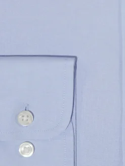 Christopher Morris Mens Blue Cotton Stretch Classic Fit Wrinkle Free Dress Shirt