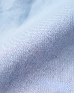 Christopher Morris Solid Powder Blue Slim Fit Spread Collar Non-Iron Barrel Cuff Cotton Dress Shirt