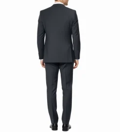 Cleo Luxor Black Regular Fit Wool Stretch 3 Piece Suit